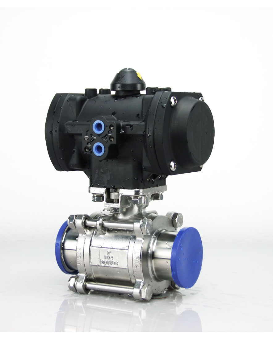 氣動(dòng)三片式快裝球閥