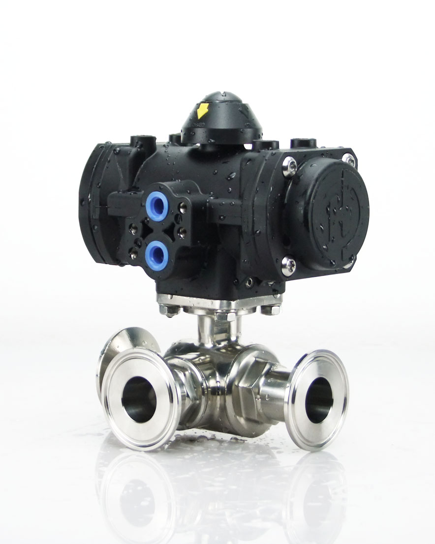 氣動(dòng)快裝三通球閥